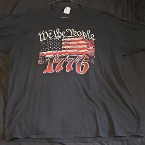 Patriotic Black Graphic Men's T-Shirt